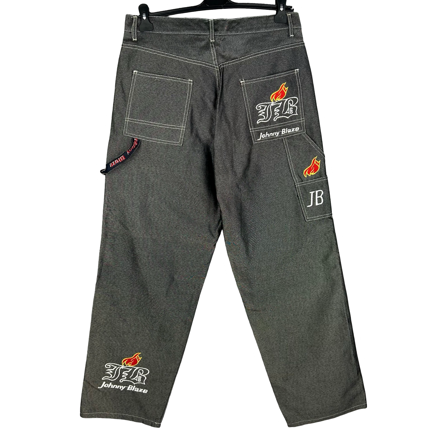 Johnny Blaze Silber metallic Jeans 90s L