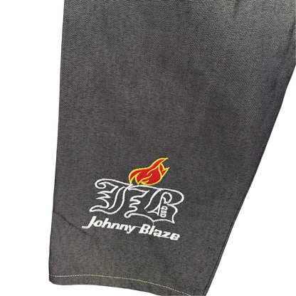 Johnny Blaze Silber metallic Jeans 90s L