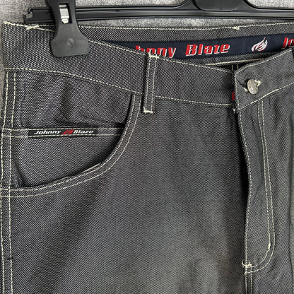 Johnny Blaze Silber metallic Jeans 90s L