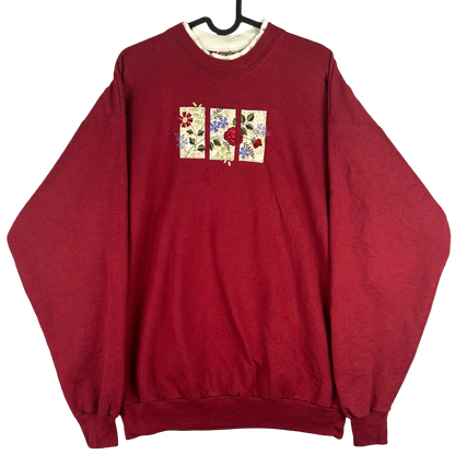 Vintage Sweater bestickt L