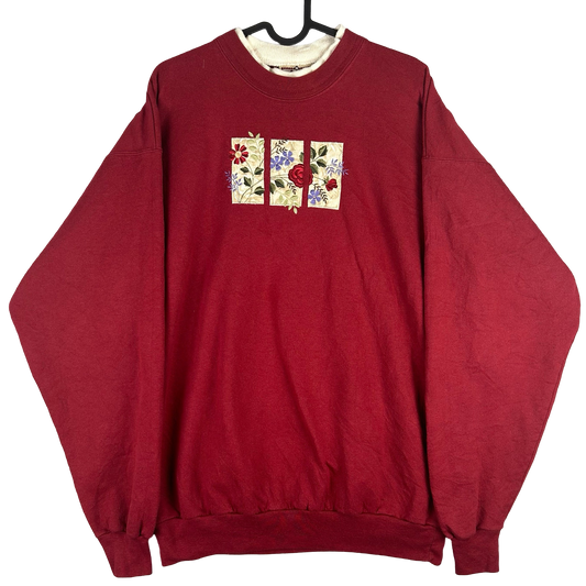 Vintage Sweater bestickt L