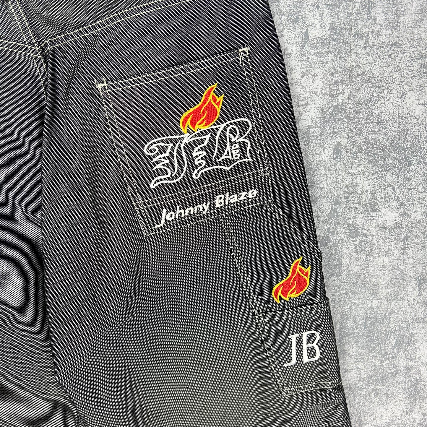 Johnny Blaze Silber metallic Jeans 90s L